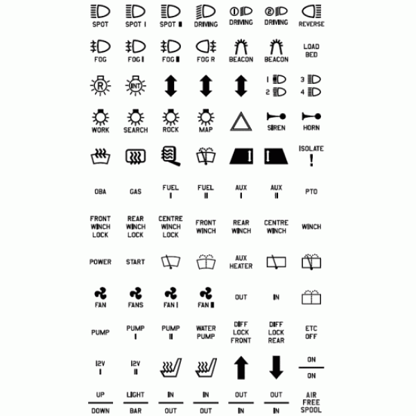 Stickervel met 84 logos