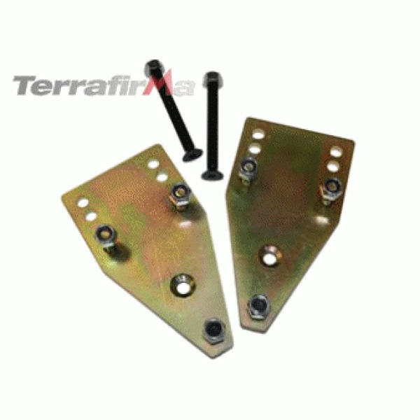 VERLAAGDE SCHOKDEMPER MONTAGEPLATEN (SET VAN 2 STUKS) VOOR DE ACHTERAS DEFENDER / DISCOVERY 1 / RANGE ROVER CLASSIC