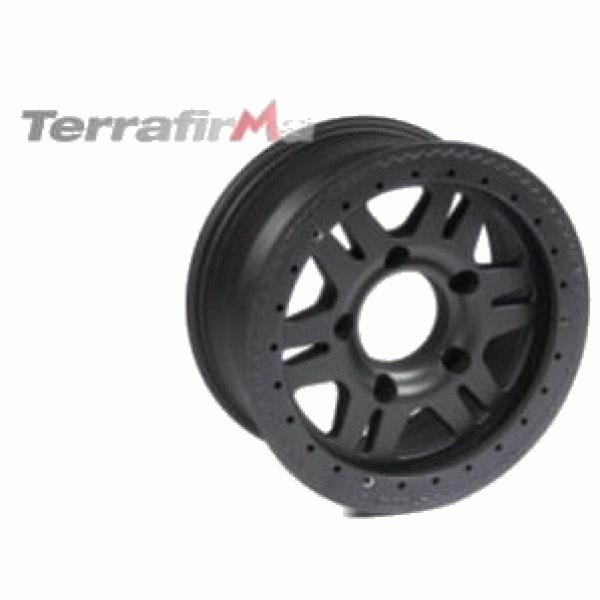 TERRAFIRMA ALLOY-WIEL LICHTMETAAL 16 INCH X 7J BEADLOCK ZWART DEFENDER / DISCOVERY 1 / RANGE ROVER CLASSIC