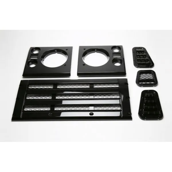 Defender Facelift Grille Kit - Gloss black