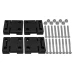 SET VAN 4 ZWART GEANODISEERDE ALUMINIUM SCHARNIEREN ACHTERPORTIEREN SET VAN 4 ZWART GEANODISEERDE ALUMINIUM SCHARNIEREN ACHTERPORTIEREN