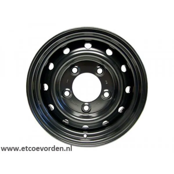 6.5X16 WOLF VELG TUBELESS ZWART GECOAT