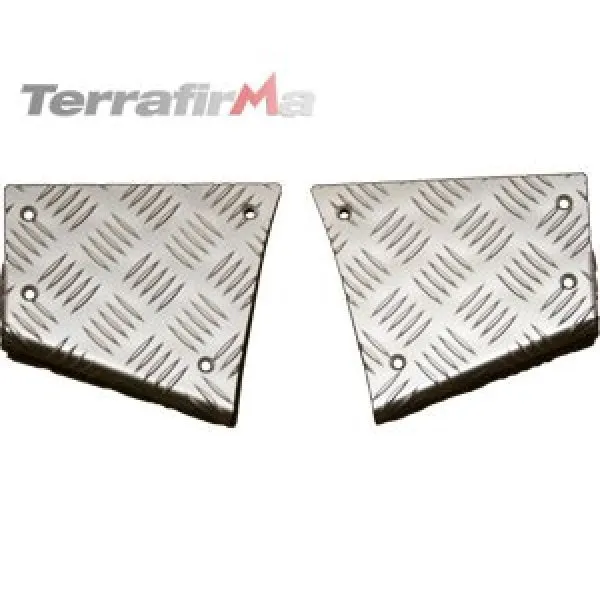 Traanplaat achter achterwiel Geanodiseerd Defender 90