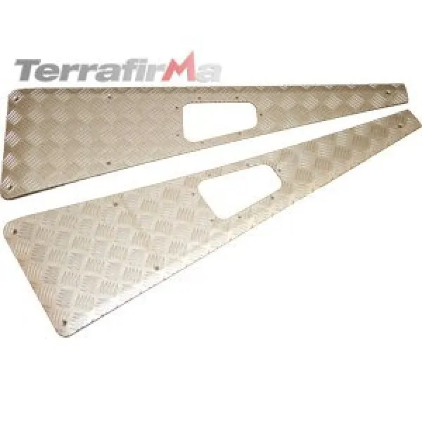 TRAANPLAAT SPATBORD DEFENDER ZILVER
